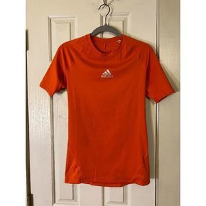 Adidas Climalite Fitness Orange T-Shirt; Size Small